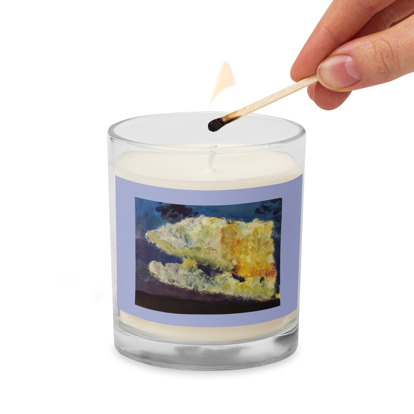 Fluffy Glass jar soy wax candle