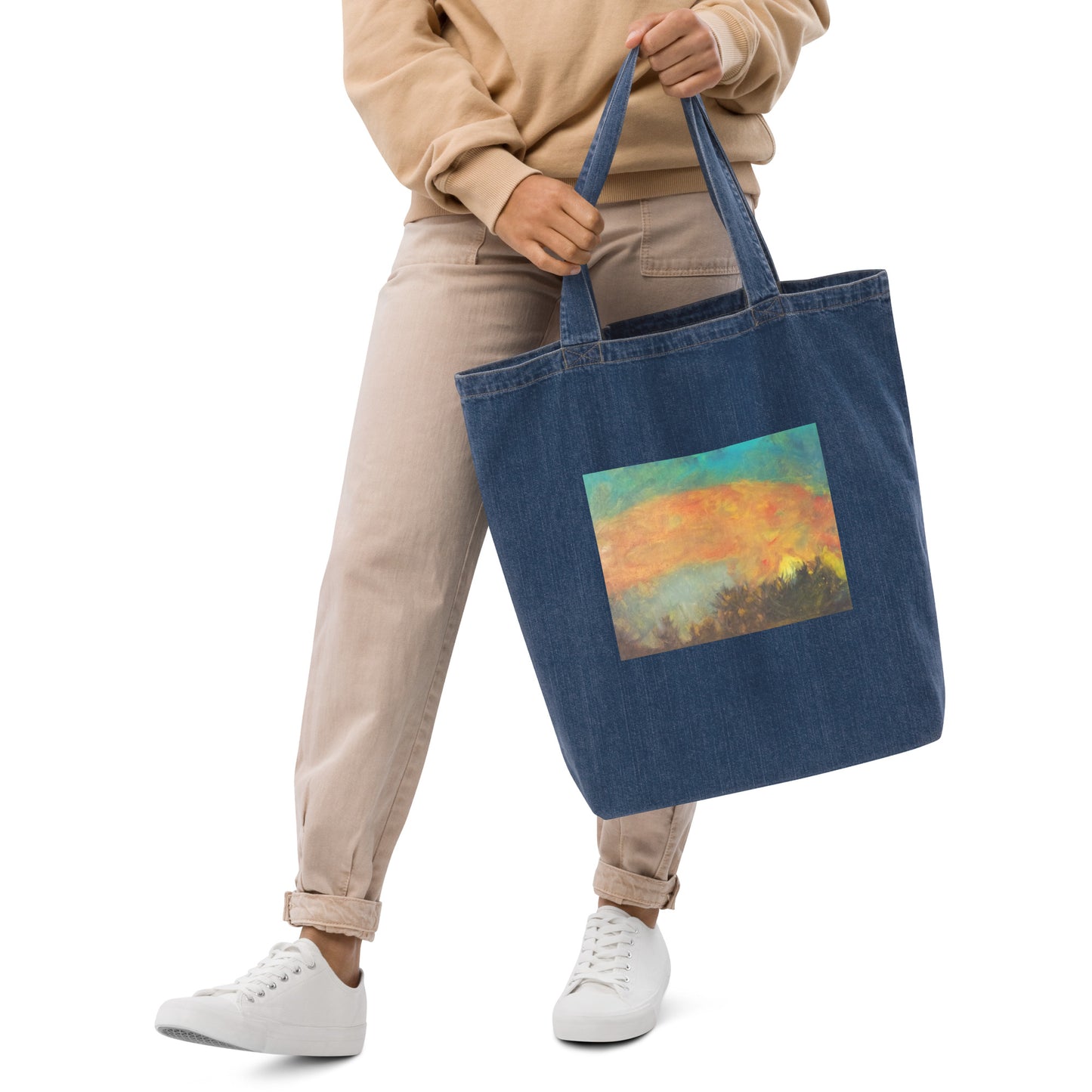 Firesky Organic denim tote bag